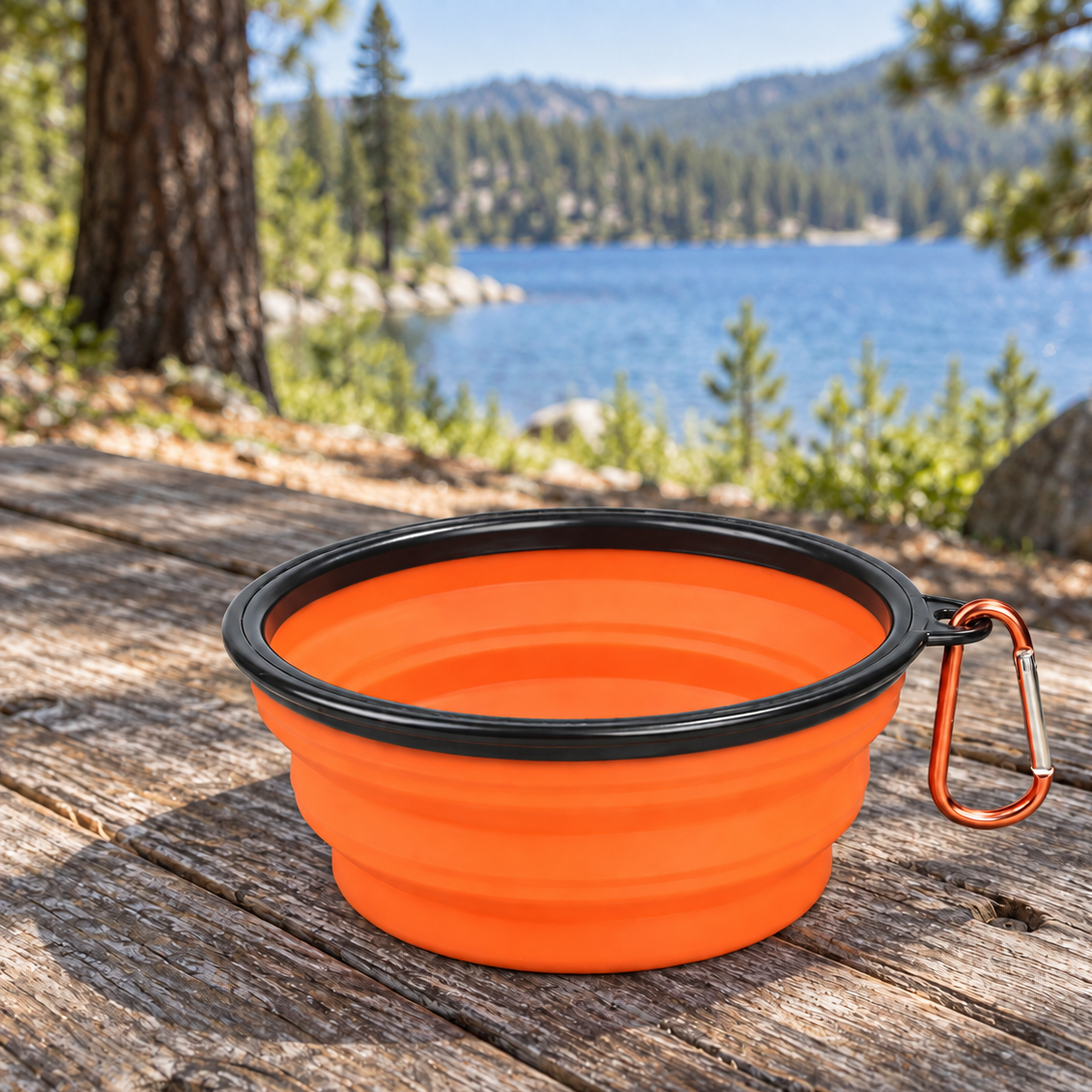 Handy Collapsible Travel Dog Bowl for Food & Water Breaks