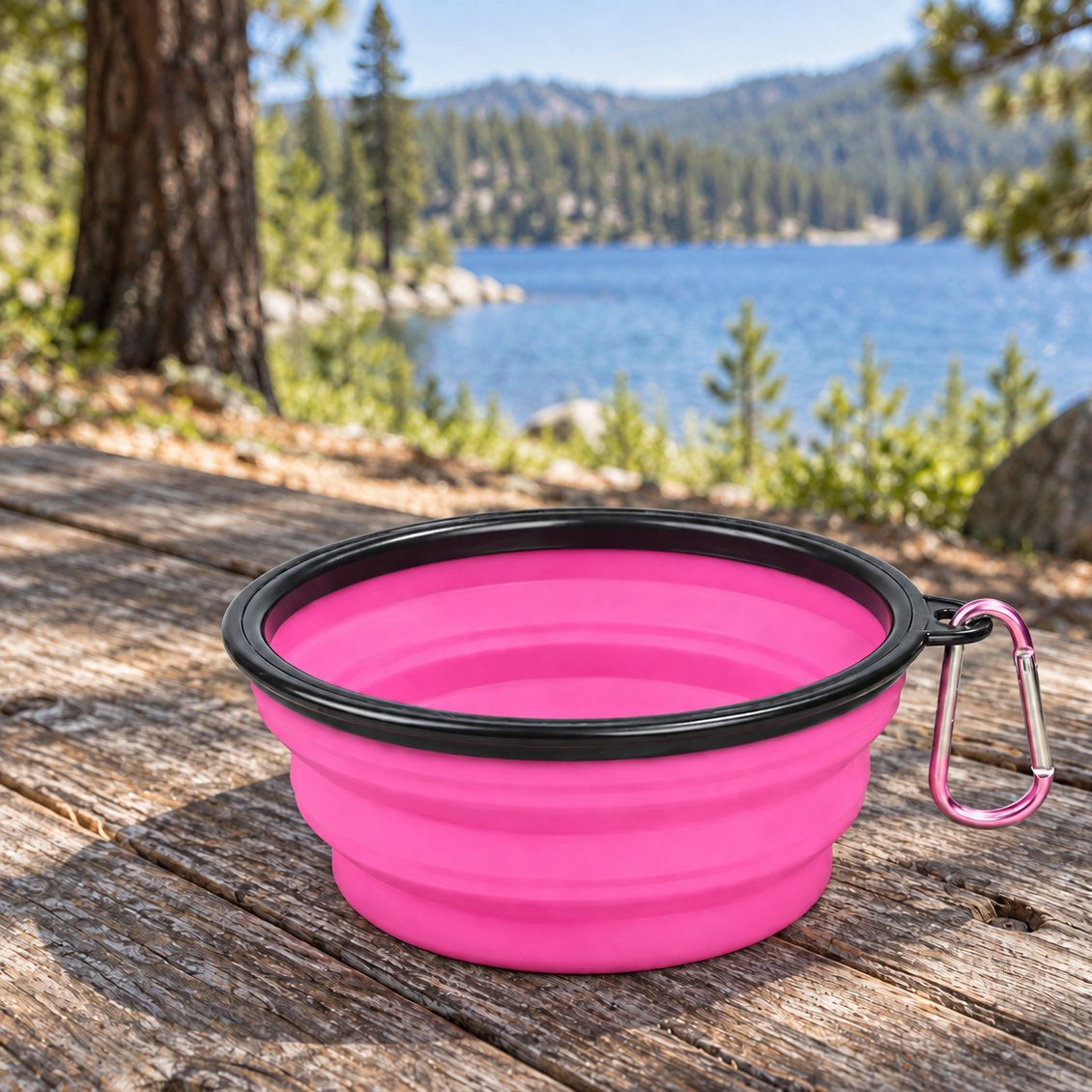 Handy Collapsible Travel Dog Bowl for Food & Water Breaks