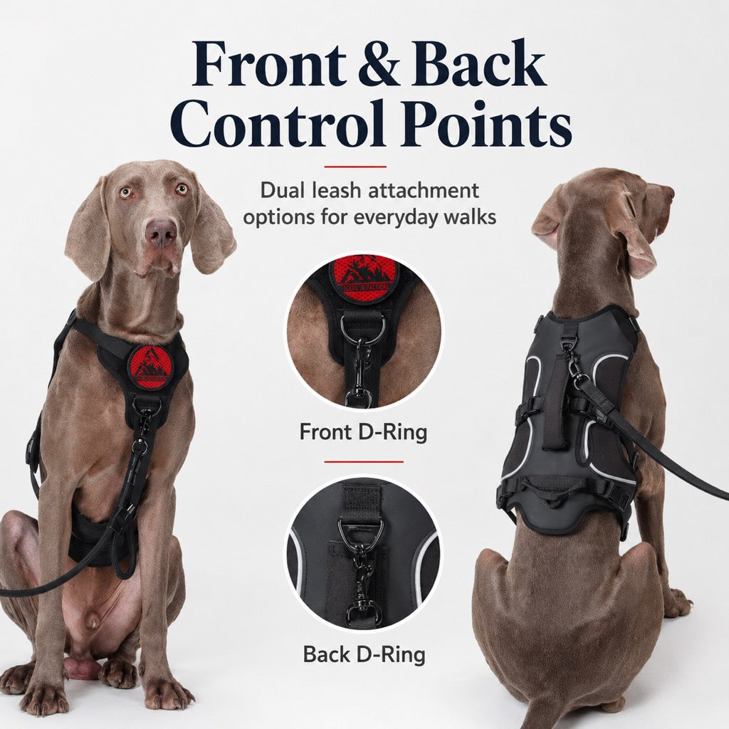 AirTag-Compatible Escape-Resistant Harness for Dogs That Pull