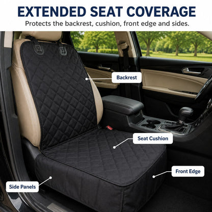 Front Seat Dog Car Seat Cover with Seat Belt Tether