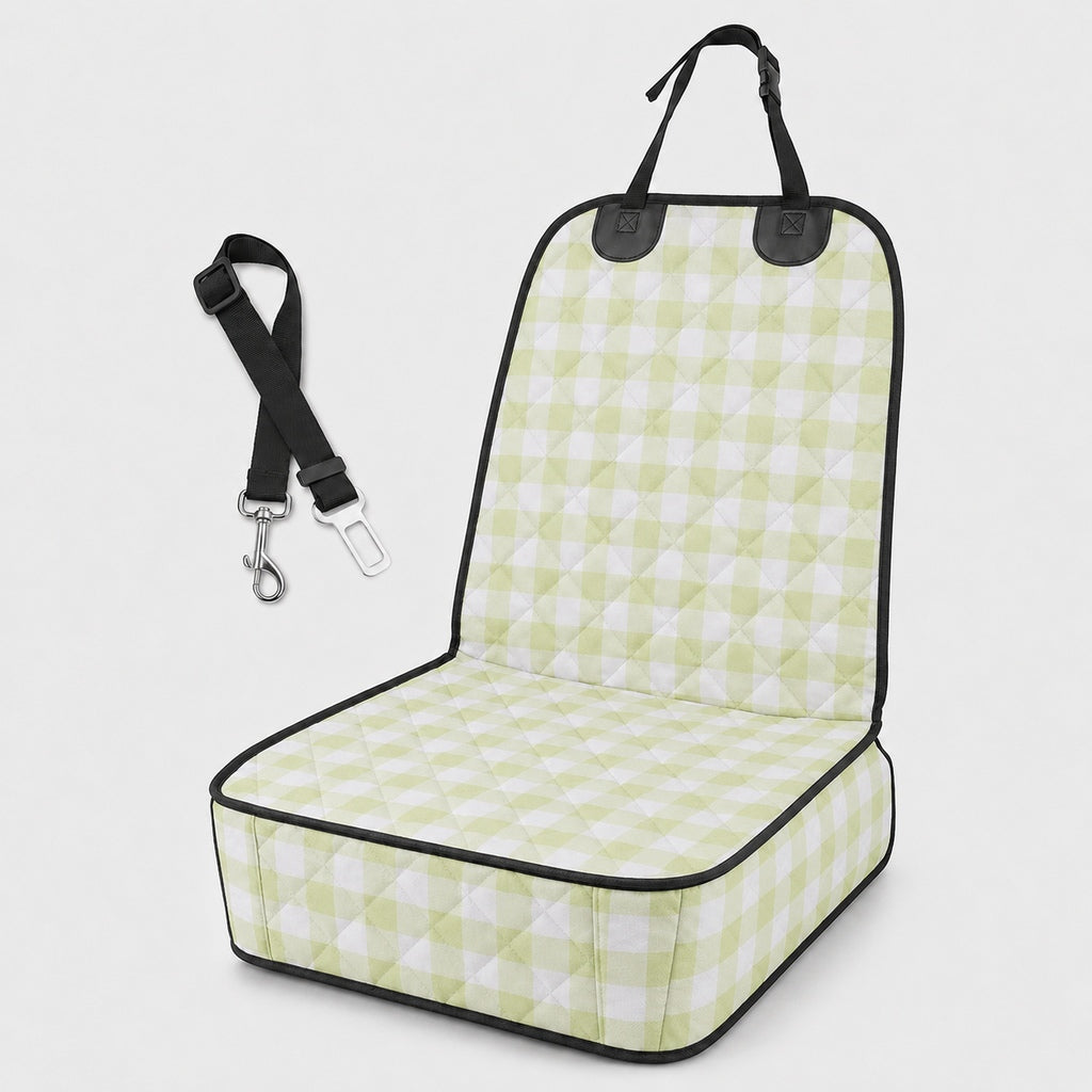 Front Seat Dog Car Seat Cover with Seat Belt Tether