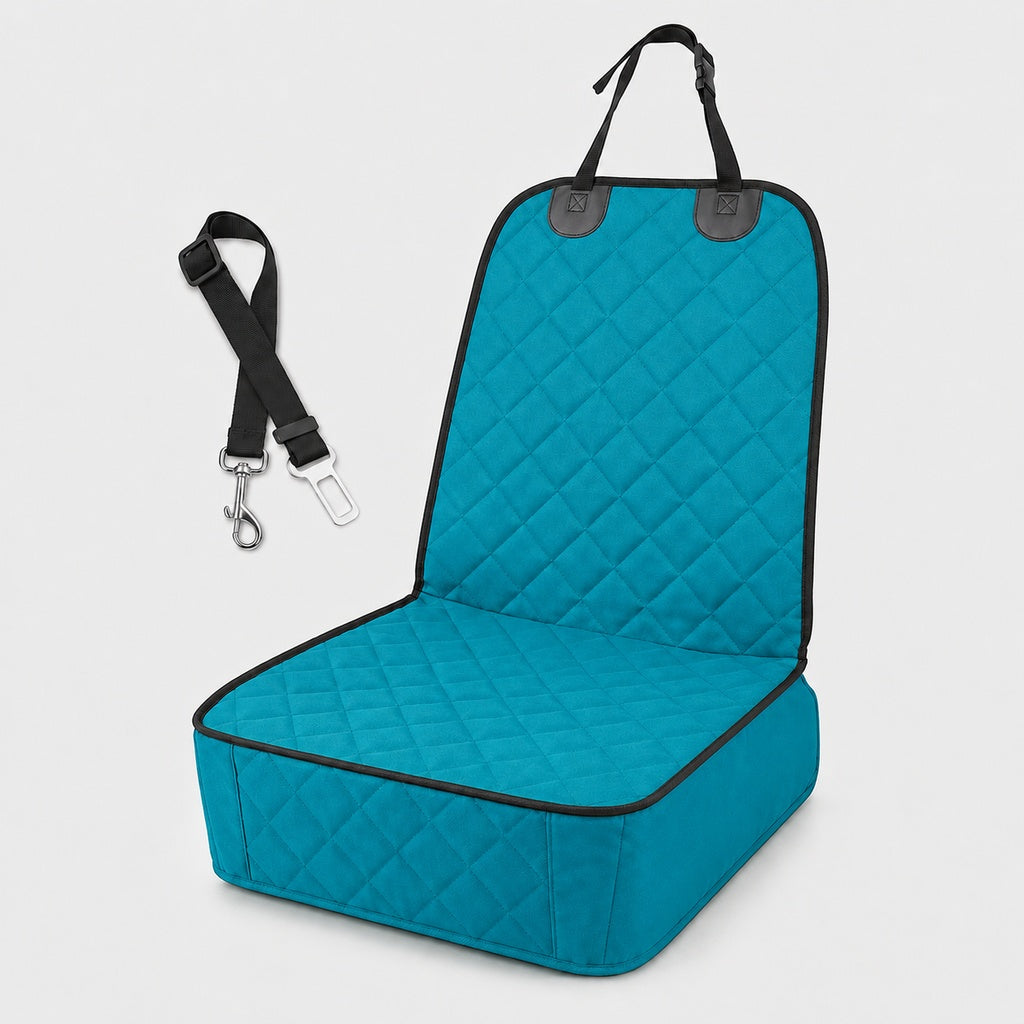 Front Seat Dog Car Seat Cover with Seat Belt Tether