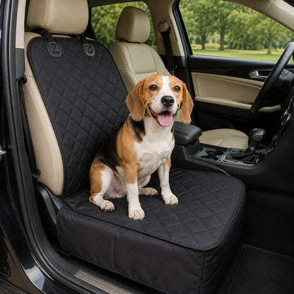Front Seat Dog Car Seat Cover with Seat Belt Tether