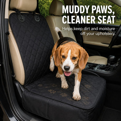 Front Seat Dog Car Seat Cover with Seat Belt Tether