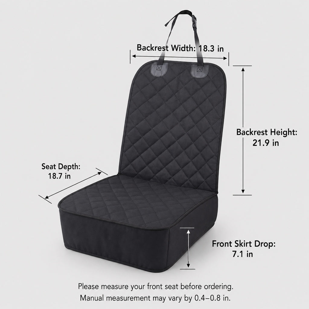 Front Seat Dog Car Seat Cover with Seat Belt Tether