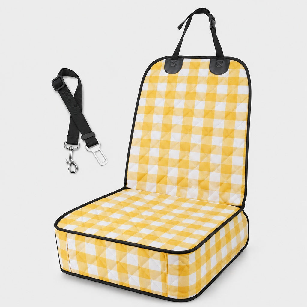 Front Seat Dog Car Seat Cover with Seat Belt Tether