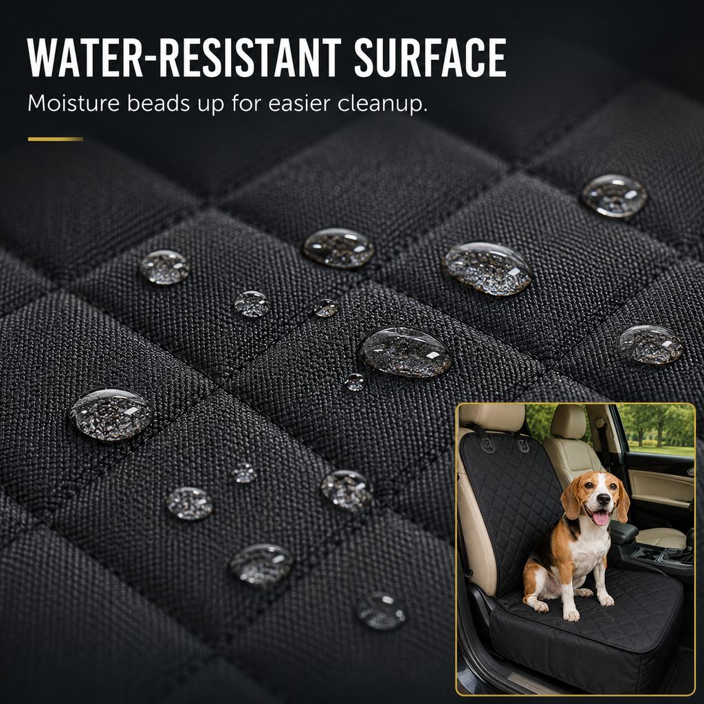 Front Seat Dog Car Seat Cover with Seat Belt Tether
