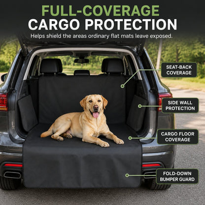 Dog Cargo Liner for SUVs with Bumper Flap for Muddy Trips