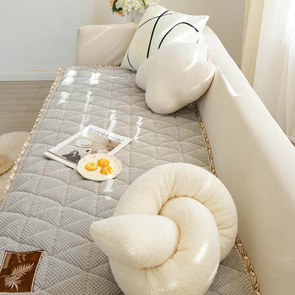 Bread-Shaped Chenille Non-Slip Couch Cover - Soft, Durable Sofa Protector
