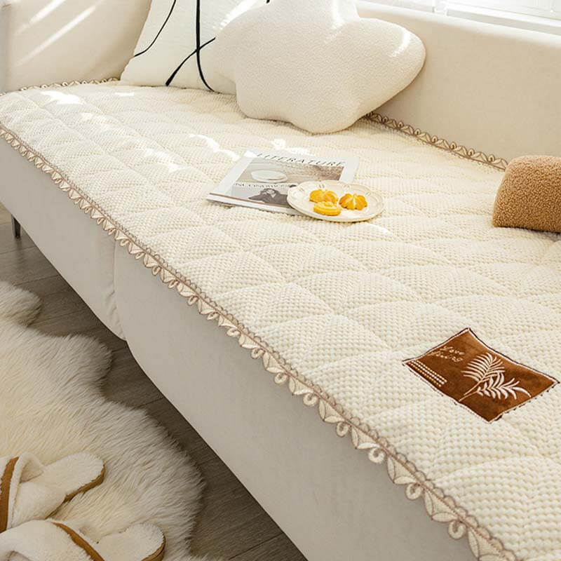Bread-Shaped Chenille Non-Slip Couch Cover - Soft, Durable Sofa Protector