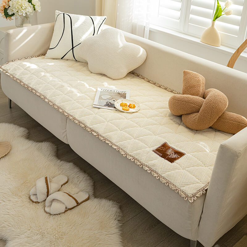 Bread-Shaped Chenille Non-Slip Couch Cover - Soft, Durable Sofa Protector