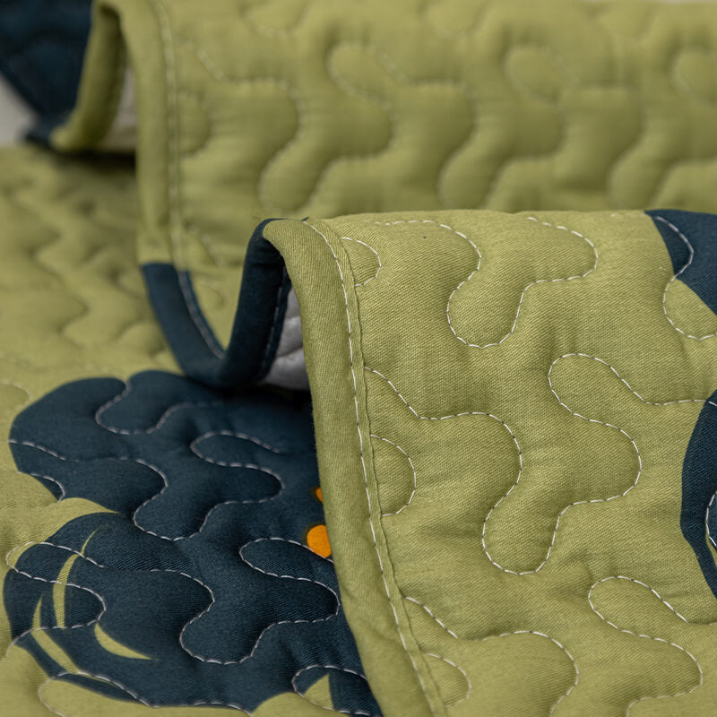 Caramel Macchiato Cotton Non-Slip Sofa Slipcover