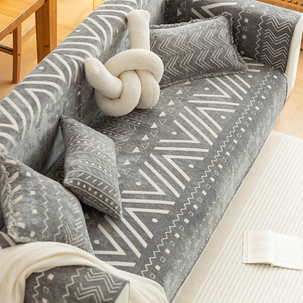 Breathable Chenille Sofa Cover for Sectional Couches – Wear-Resistant & Decorative