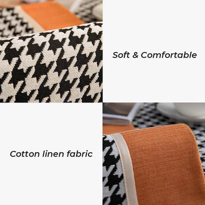 Classic Houndstooth Chenille Non-Slip Couch Cover - Plush Protection for Your Sofa