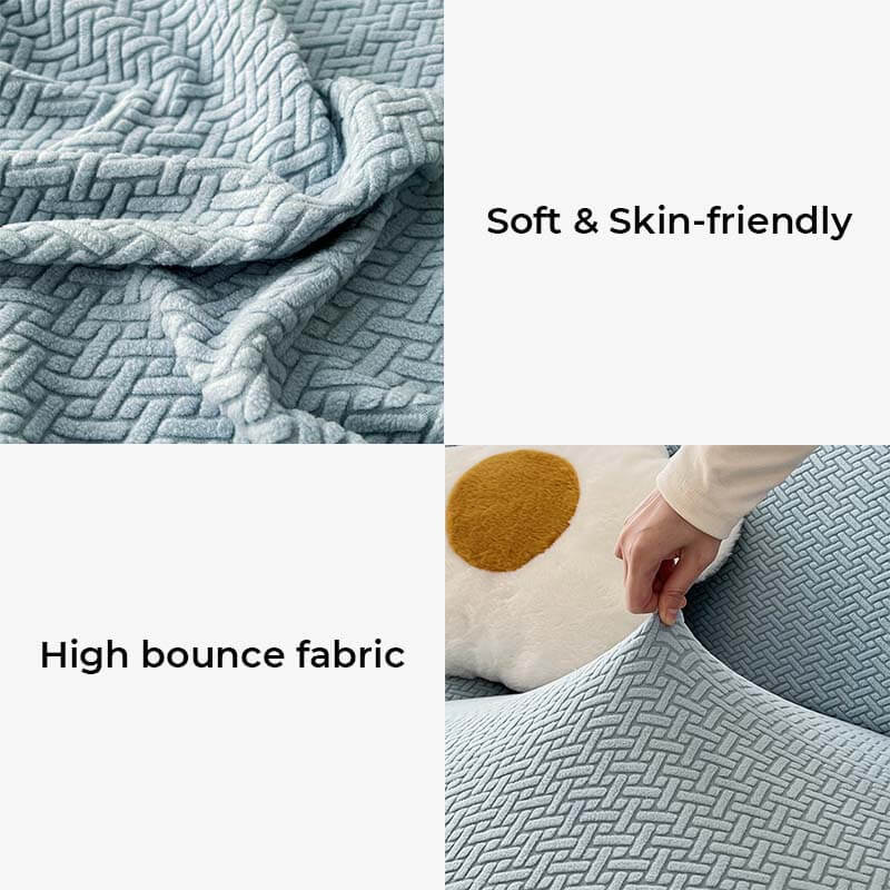 Colourful Fleece Sofa Cover - Soft, Protective Couch Slipcover for Your Furniture