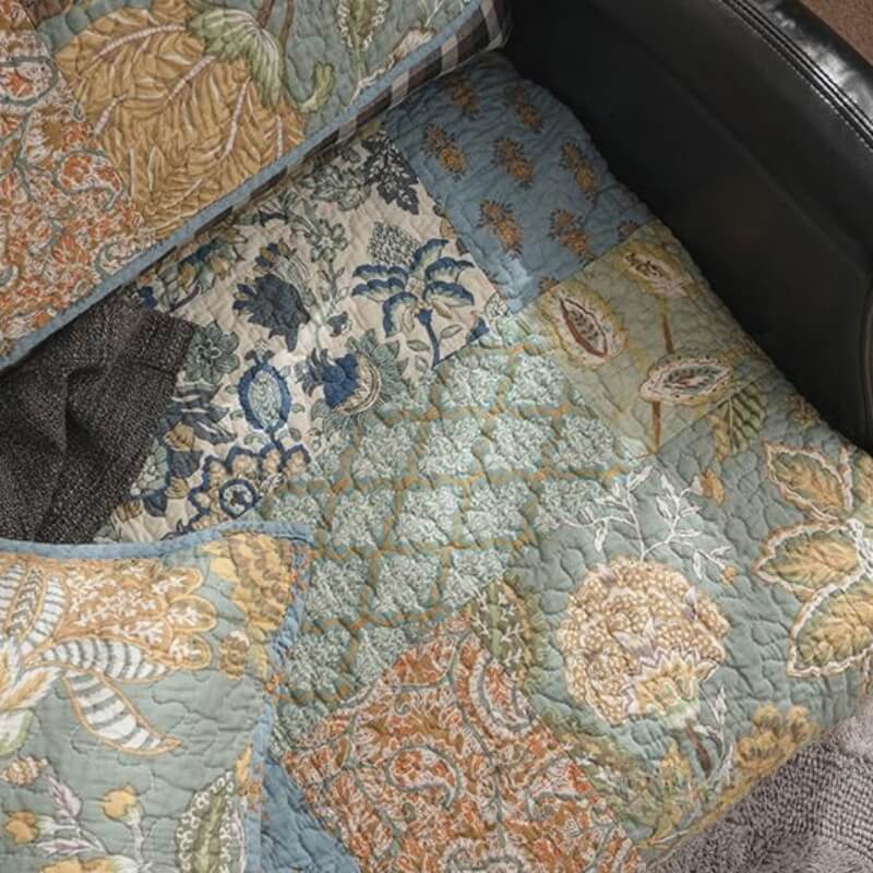 European Floral Cotton Sofa Cover - Protective, Non-Slip for Sofas