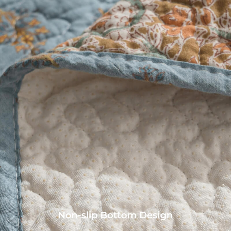 European Floral Cotton Sofa Cover - Protective, Non-Slip for Sofas
