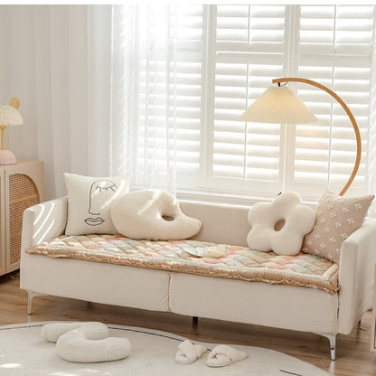 Floral Handmade Pure Cotton Protective Couch Cover - Soft, Durable & Elegant
