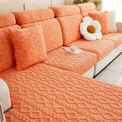 All-Around Plush Fleece Stretch Couch Cover
