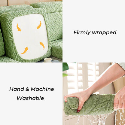All-Around Plush Fleece Stretch Couch Cover