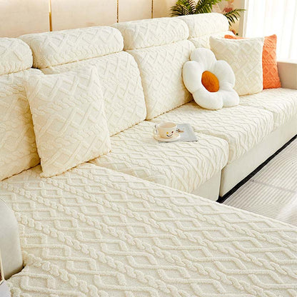 All-Around Plush Fleece Stretch Couch Cover