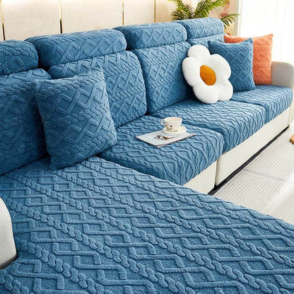 All-Around Plush Fleece Stretch Couch Cover