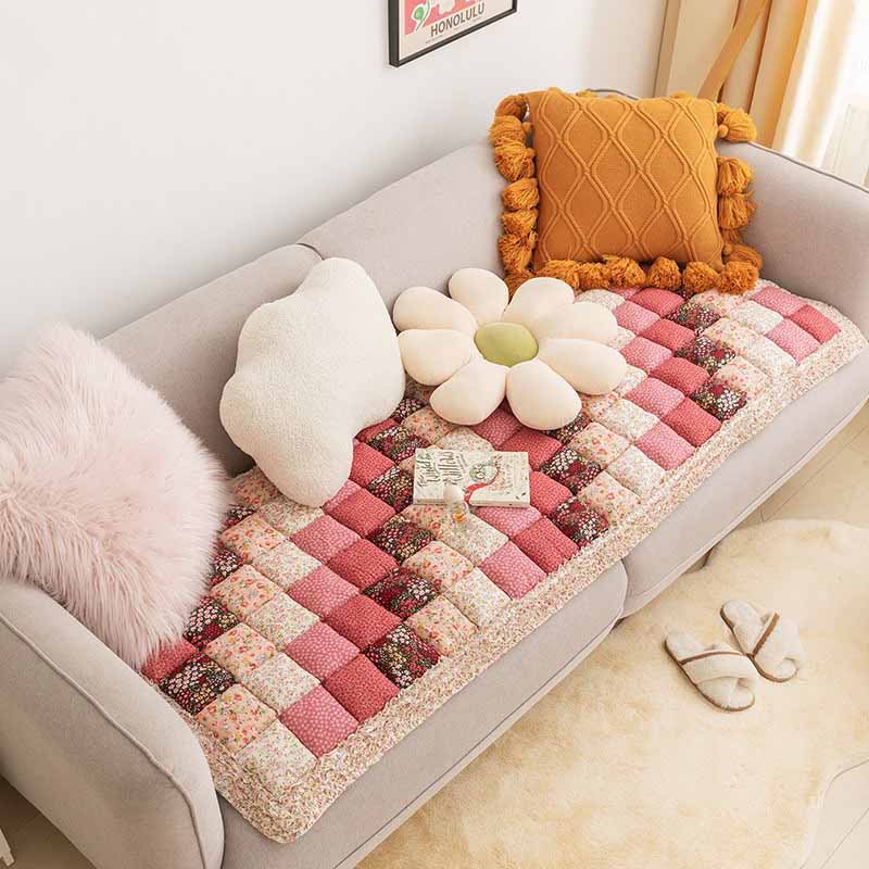 Garden-Chic Cotton Pet-Friendly Couch Protector