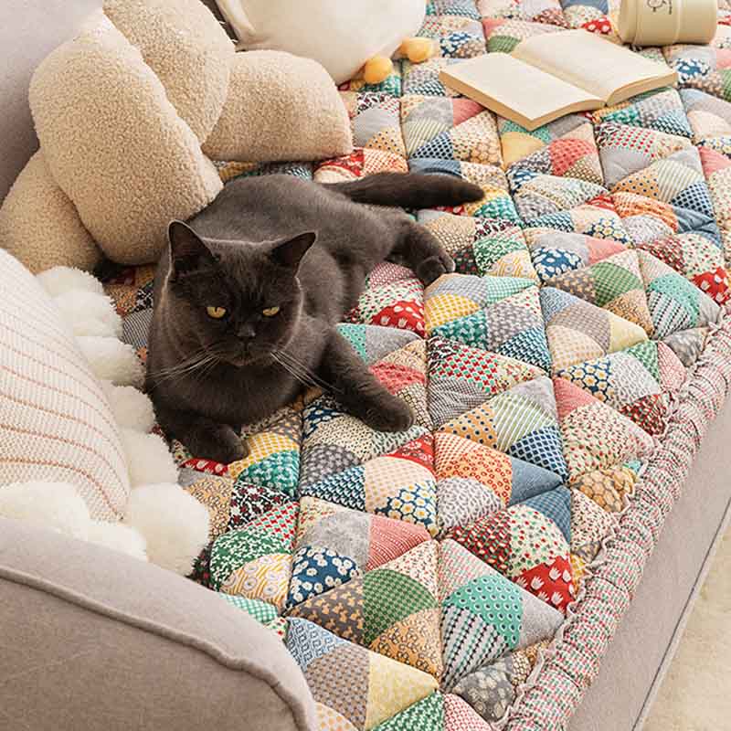 Garden-Chic Cotton Pet-Friendly Couch Protector
