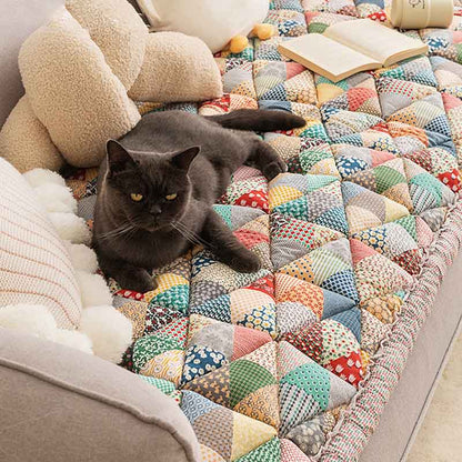 Garden-Chic Cotton Pet-Friendly Couch Protector