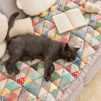 Garden-Chic Cotton Pet-Friendly Couch Protector