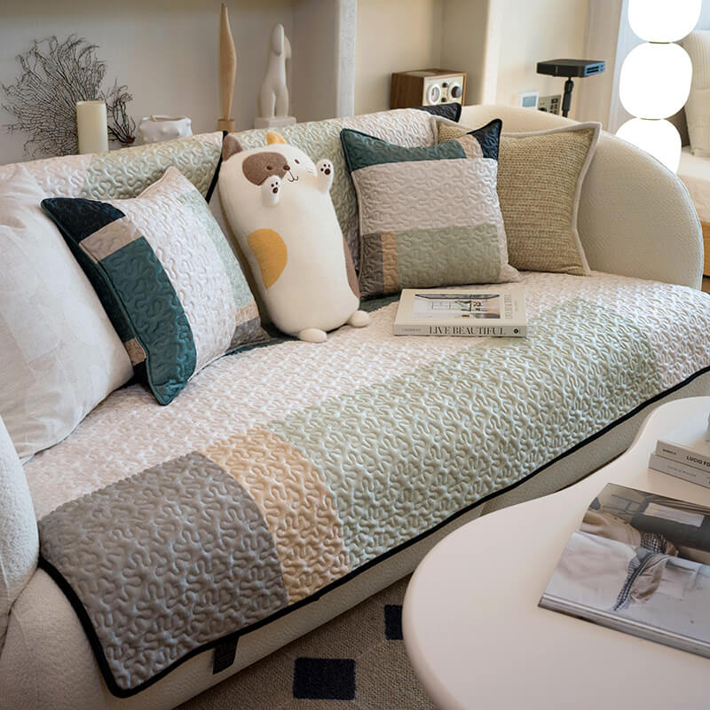 Luxurious Lightweight Cotton Sofa Cover – Anti-Scratch Protective Couch Cover for Furniture