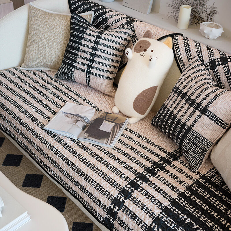 Luxurious Lightweight Cotton Sofa Cover – Anti-Scratch Protective Couch Cover for Furniture