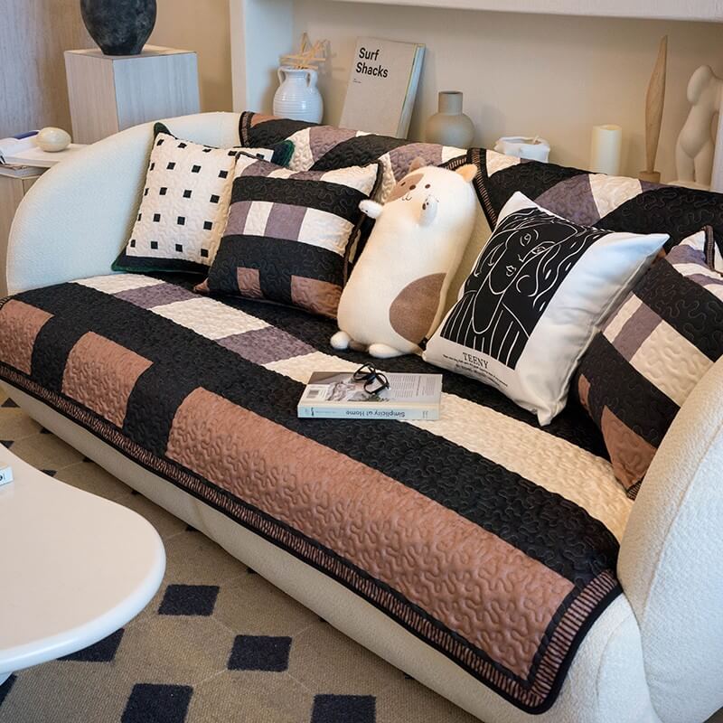 Luxurious Lightweight Cotton Sofa Cover – Anti-Scratch Protective Couch Cover for Furniture