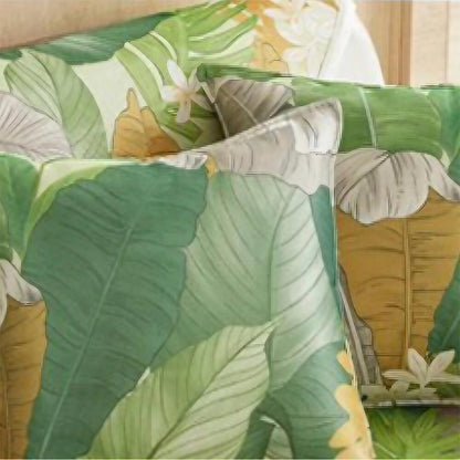 Cooling Tropical Leaves Non-Slip Sectional Couch Cover
