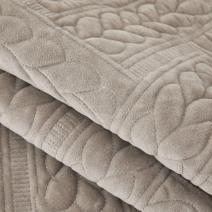 Cozy Crystal Velvet Wheat-Pattern Embroidery Non-Slip Sofa Cover