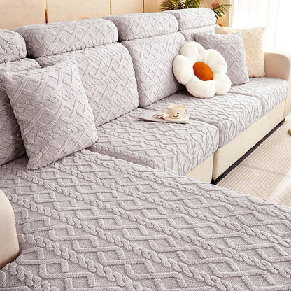 All-Around Plush Fleece Stretch Couch Cover
