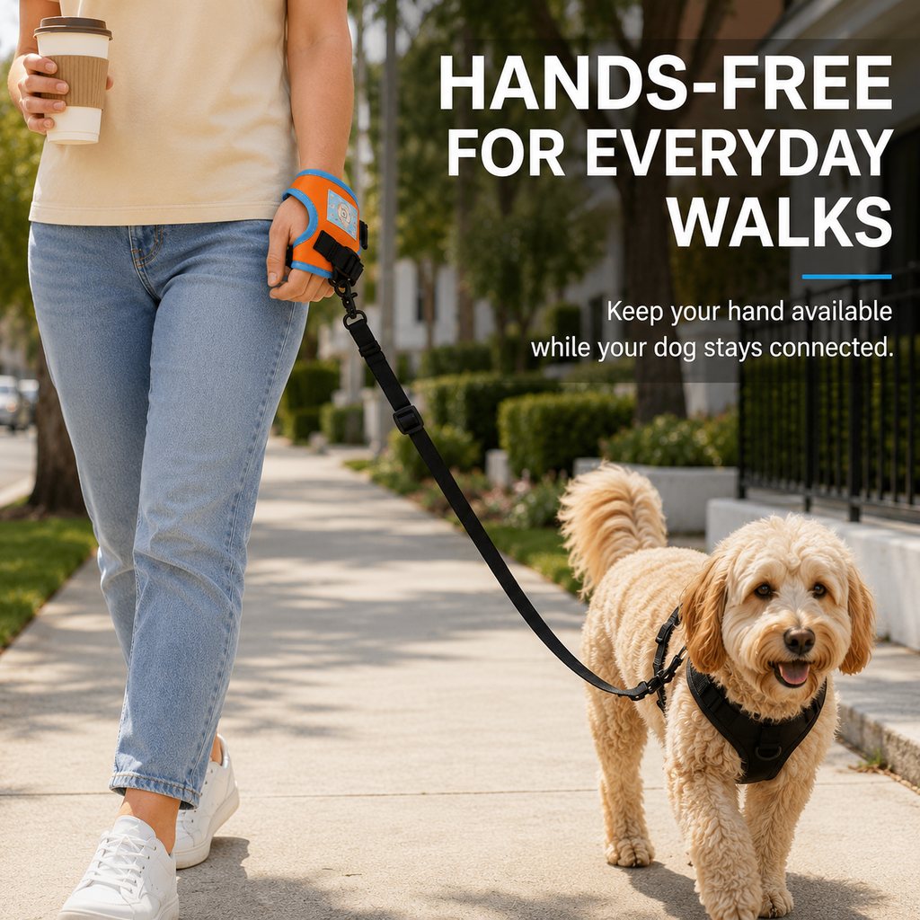 Hands-Free Wrist Dog Leash for Everyday Neighborhood Walks