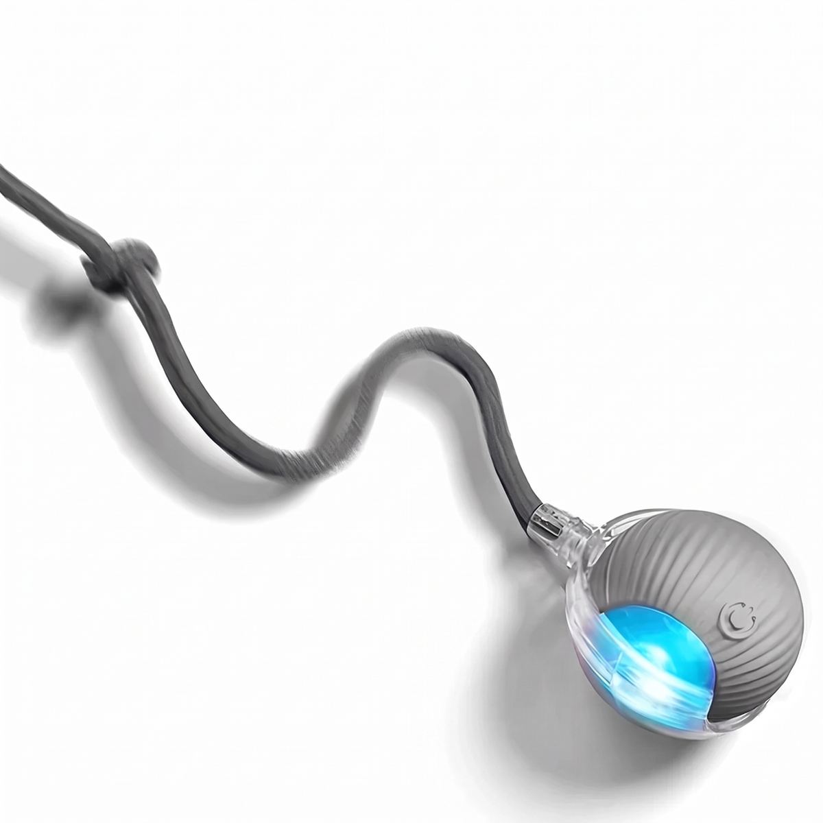 Grey automatic rolling cat ball with tail