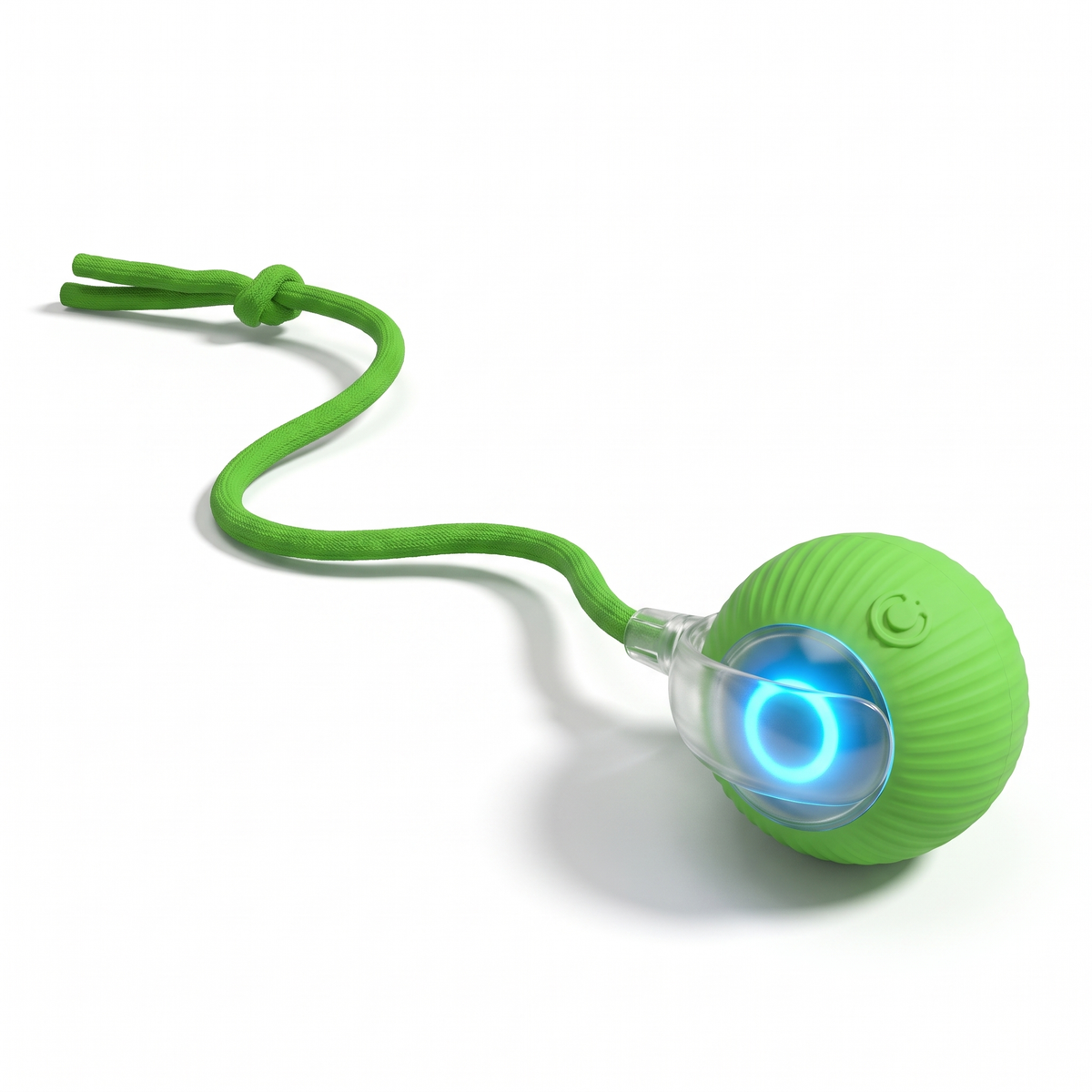 Green automatic rolling cat ball with tail