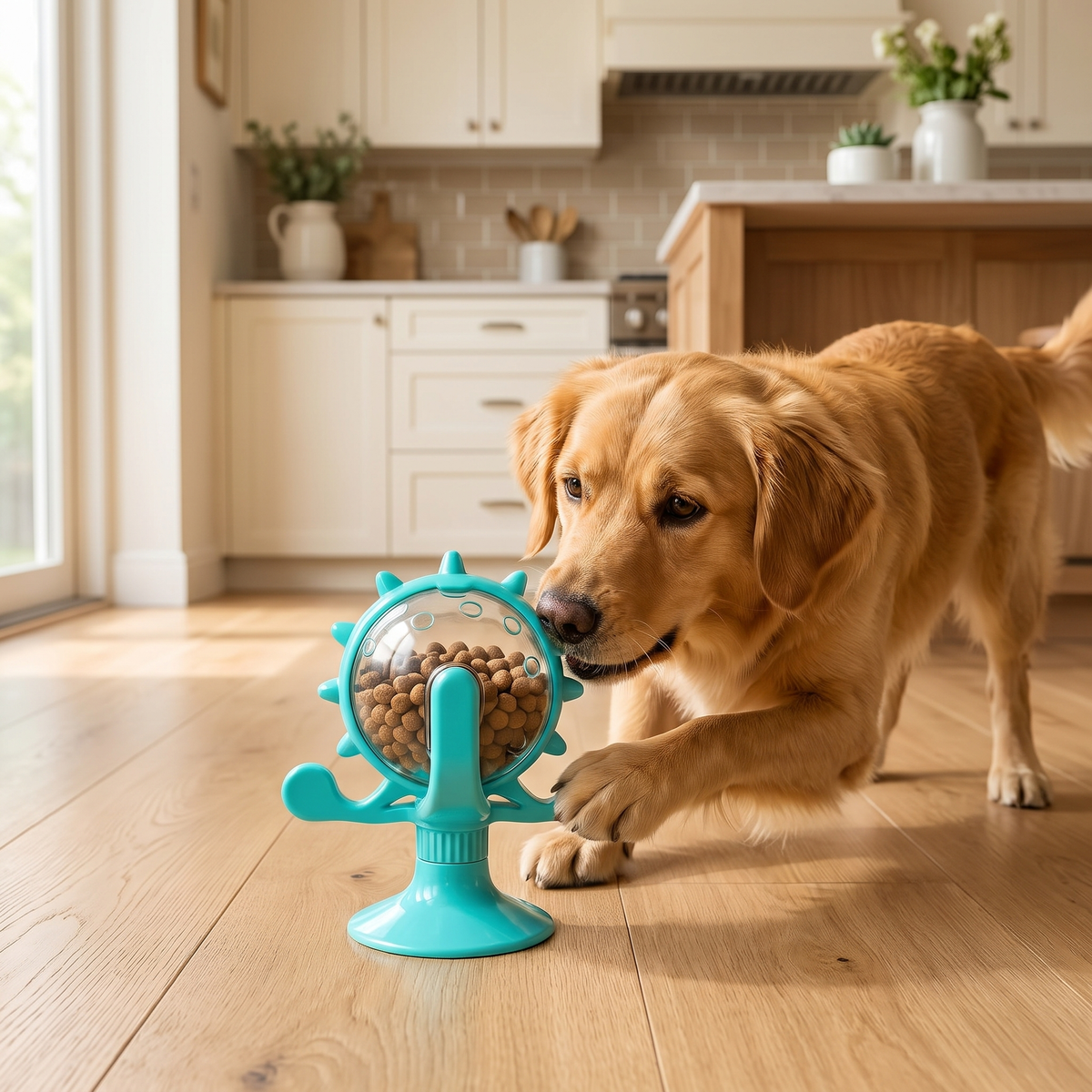 Entertaining Spinning Slow Feeder Toy for Dogs & Cats