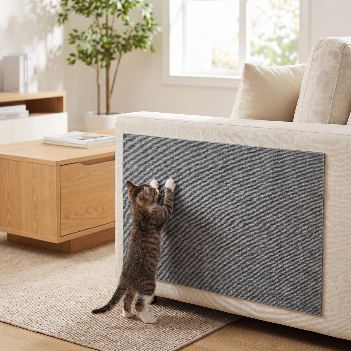 Self-Adhesive Nylon Cat Scratch Mat for Trim-to-Fit Defense