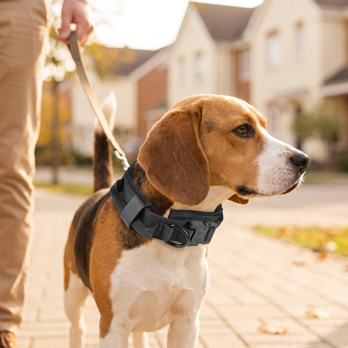 Rugged Padded Nylon Tactical Dog Collar for Better Control