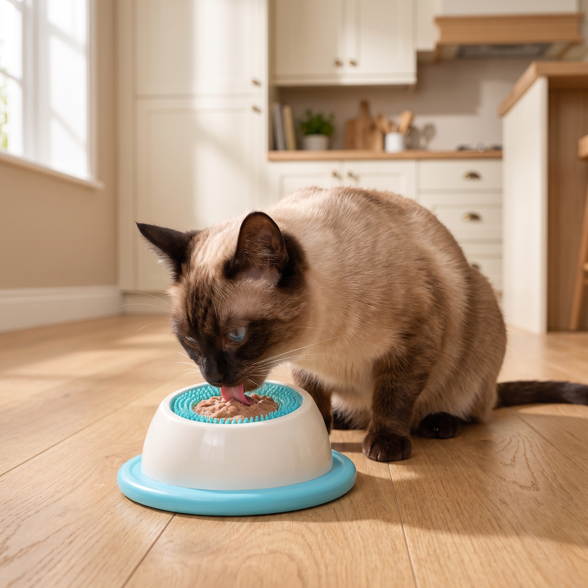Engaging Textured Lick Mat Slow Feeder for Calm Mealtimes