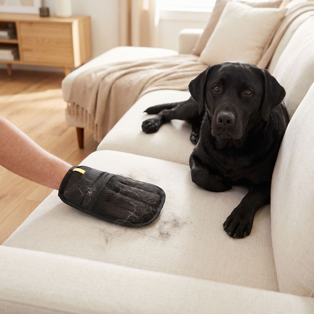 Reusable Textured Pet Hair Gloves for Fur-Free Homes
