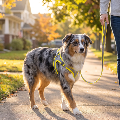 Comfy Reflective Mesh Harness & Leash Set for Safer Walks