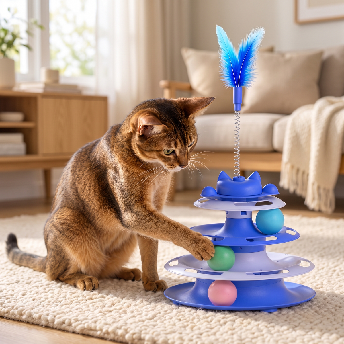 Entertaining Ball Track Cat Toy for Endless Indoor Play