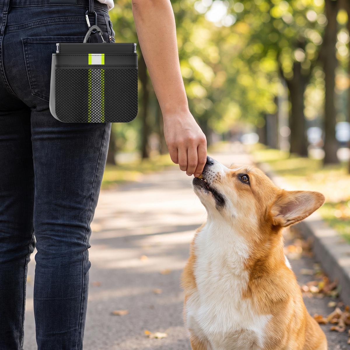 Waterproof Dog Training Treat Pouch with Metal Snap Buckle