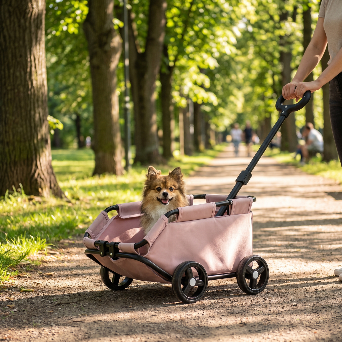 Lightweight Folding Pet Stroller for Small Dogs and Cats