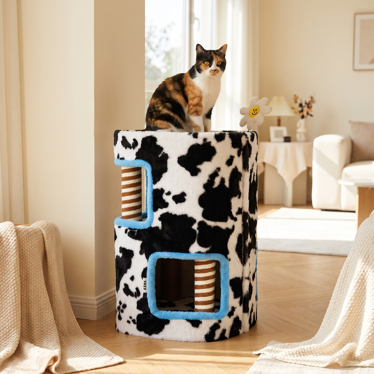 Farmhouse Cat Tree Condo in Two Heights