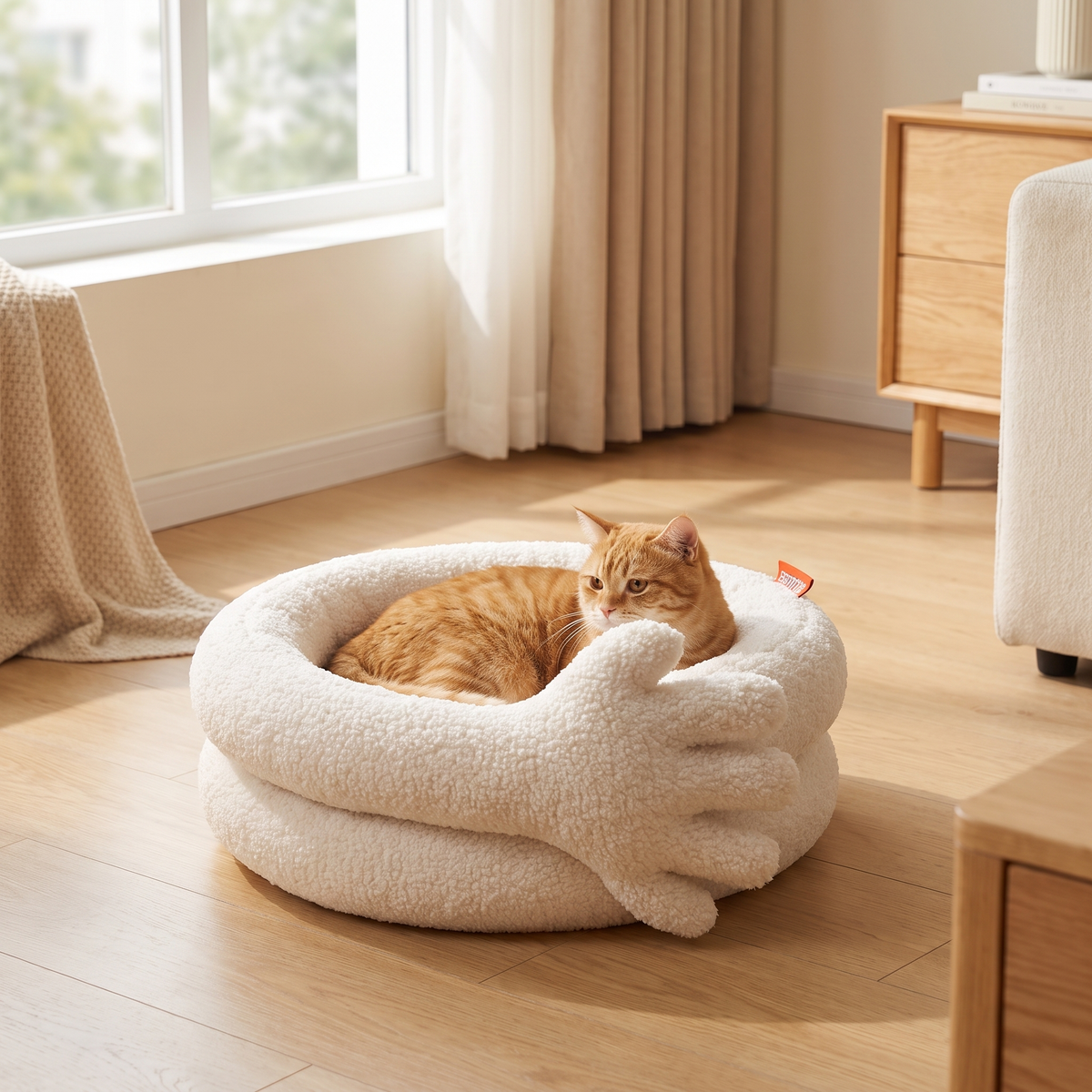 Finger-Shaped Pet Bed for Cats and Small Dogs